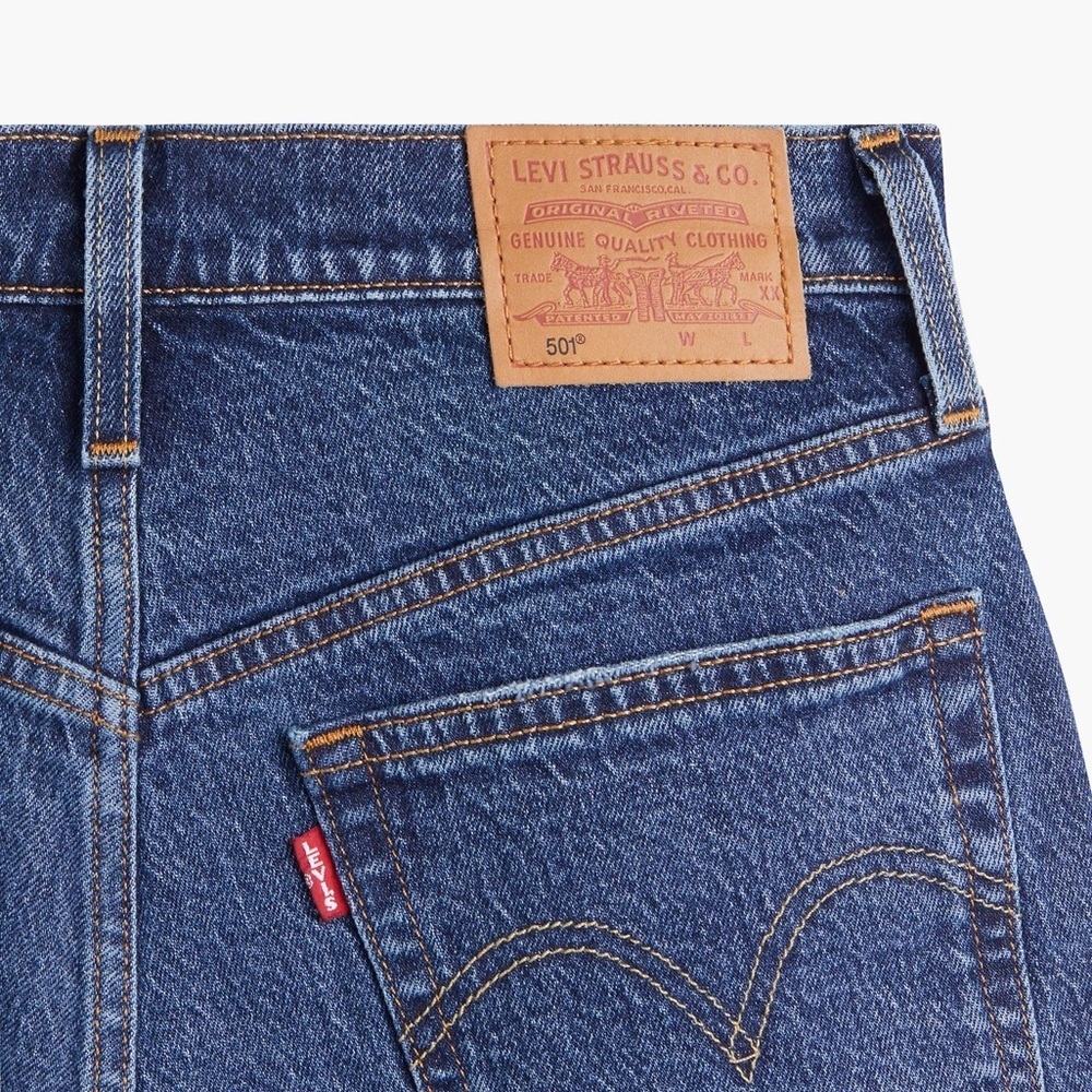 Levi’s 501 high-rise frayed cutoff jean shorts - size 29 - Picture 5 of 8